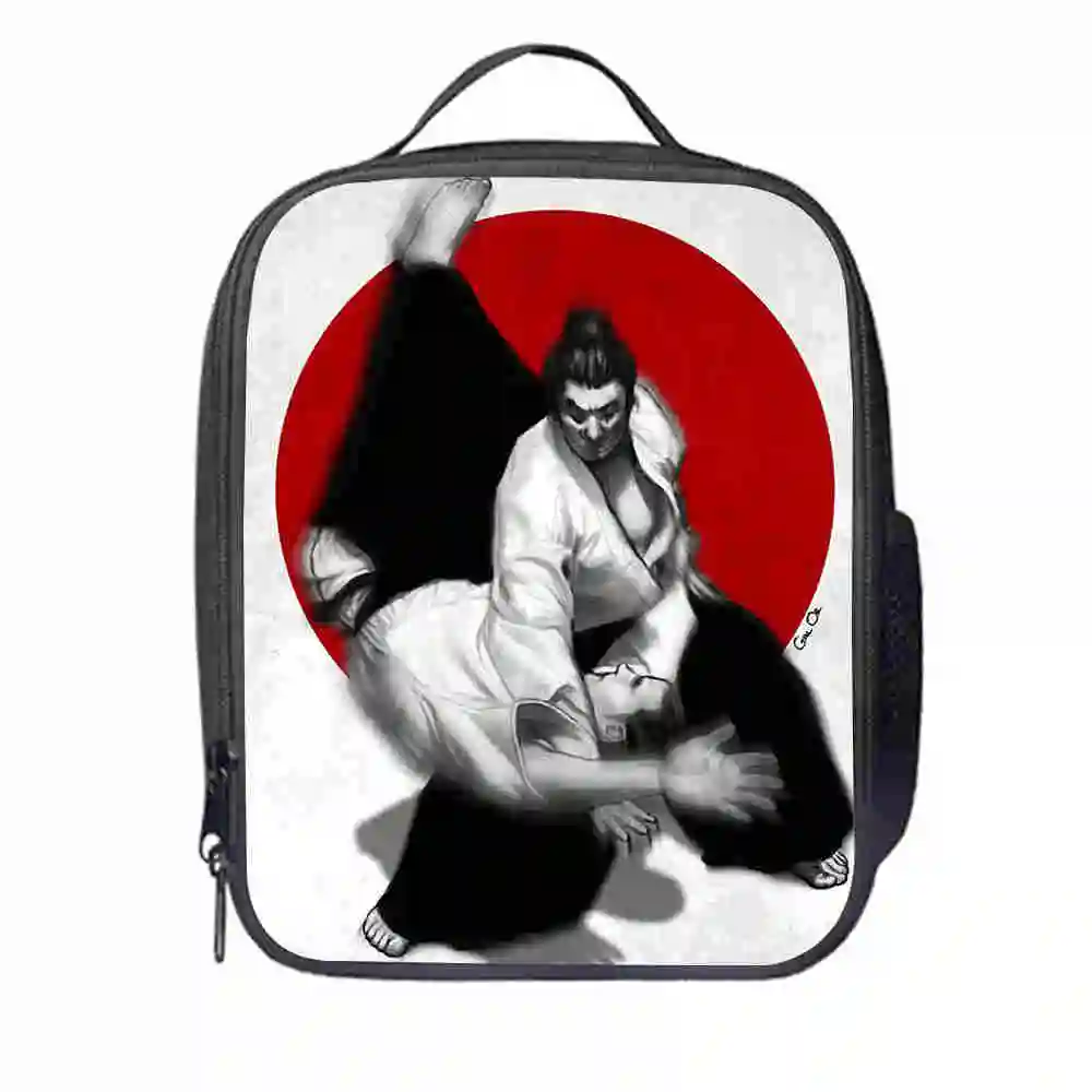 Judo сумка для ланча по индивидуальному заказу тхэквондо карате для женщин и мужчин, подростков, мальчиков и девочек, детский школьный изолированный охладитель, сумка-тоут - Цвет: LB19