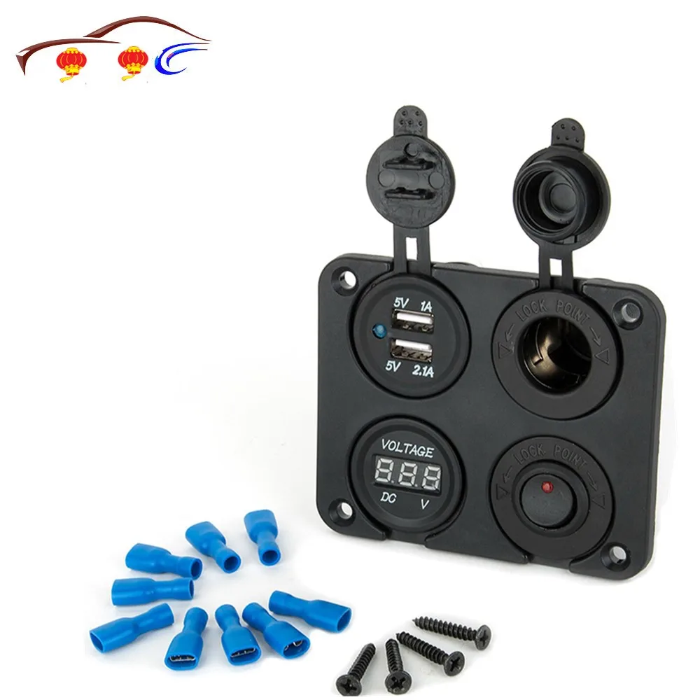 4 2 к двойному автомобильному зарядному устройству Micro USB прикуриватель адаптер