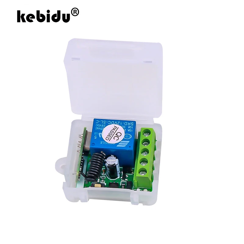 kebidu 433Mhz 4CH DC 12V Wireless Remote Control Switch 1CH relay 433Mhz Receiver Module For learning code Transmitter Remote