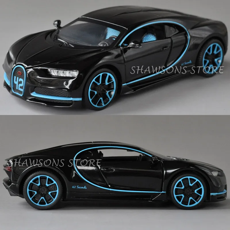 1:32 литая модель автомобиля Bugatti Chiron Реплика со звуком светильник|Наземный