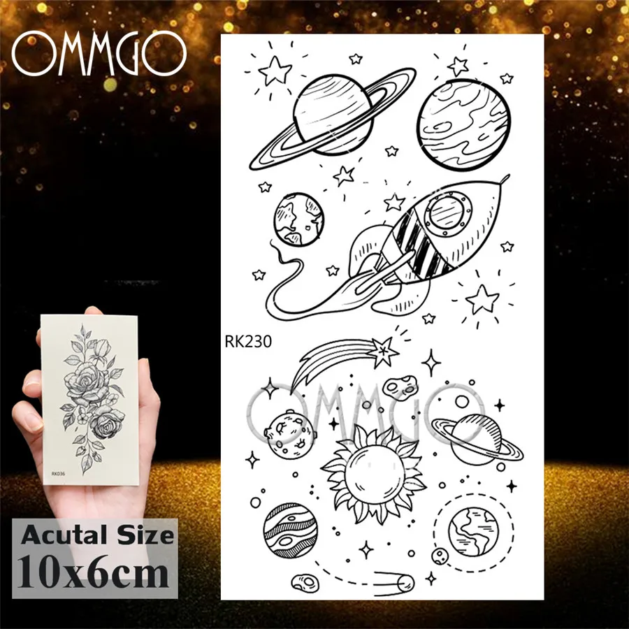 OMMGO иллюстрация &quotсделай сам&quot абстрактные планеты мужские Временные