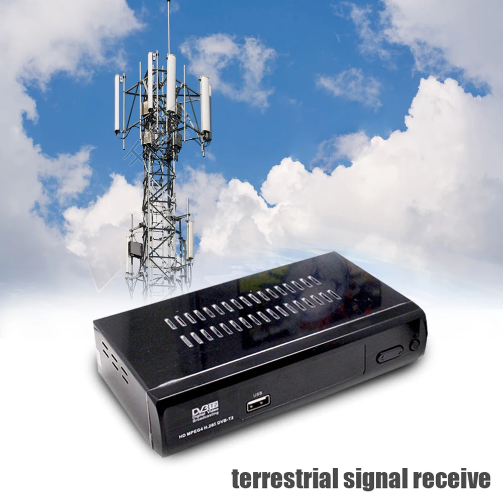 1080P Terrestrial Remote Control Receiver Set Top TV Box Full HD Media Player DVB-T2 Digital Tuner | Электроника