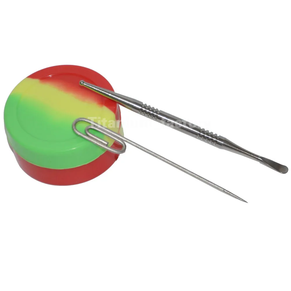 

Titanium Carving Tool Titanium dabber GR2 with Silicone Jar Container