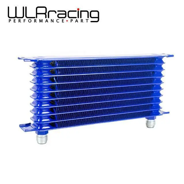 WLR RACING-синий Универсальный 10ROW 10AN-10AN Масляный радиатор для передачи двигателя TRUST