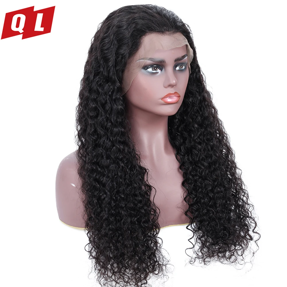 Парики из натуральных волос на кружевной основе QLOVE для черных женщин