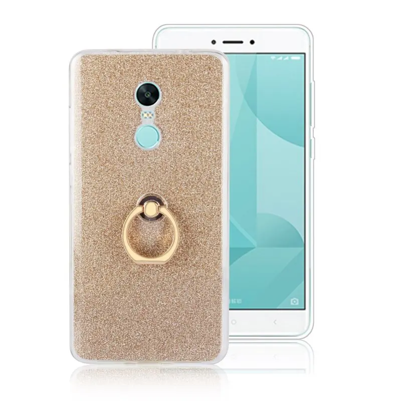Кольцо Роскошный чехол для Xiaomi Redmi Note 4 4X Note4 Pro блестящая задняя крышка