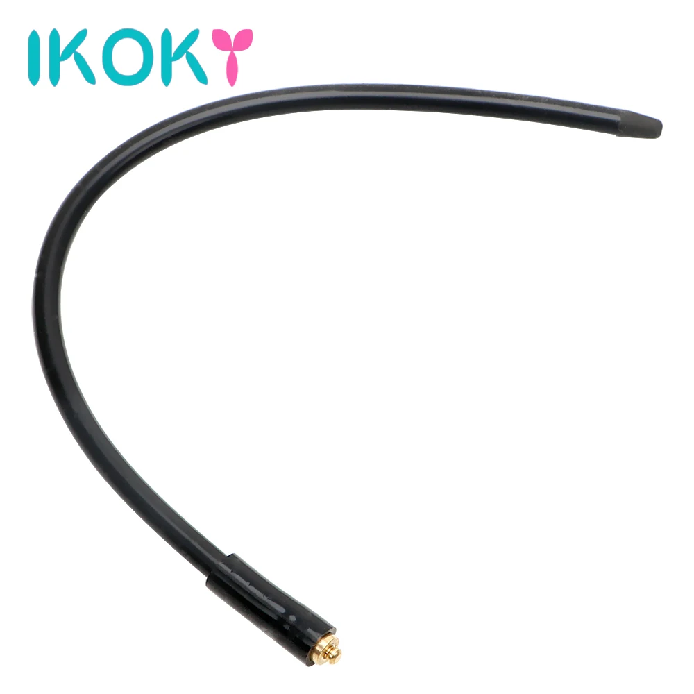 Силиконовый массажер для пениса IKOKY с электрическим током секс игрушки мужчин и
