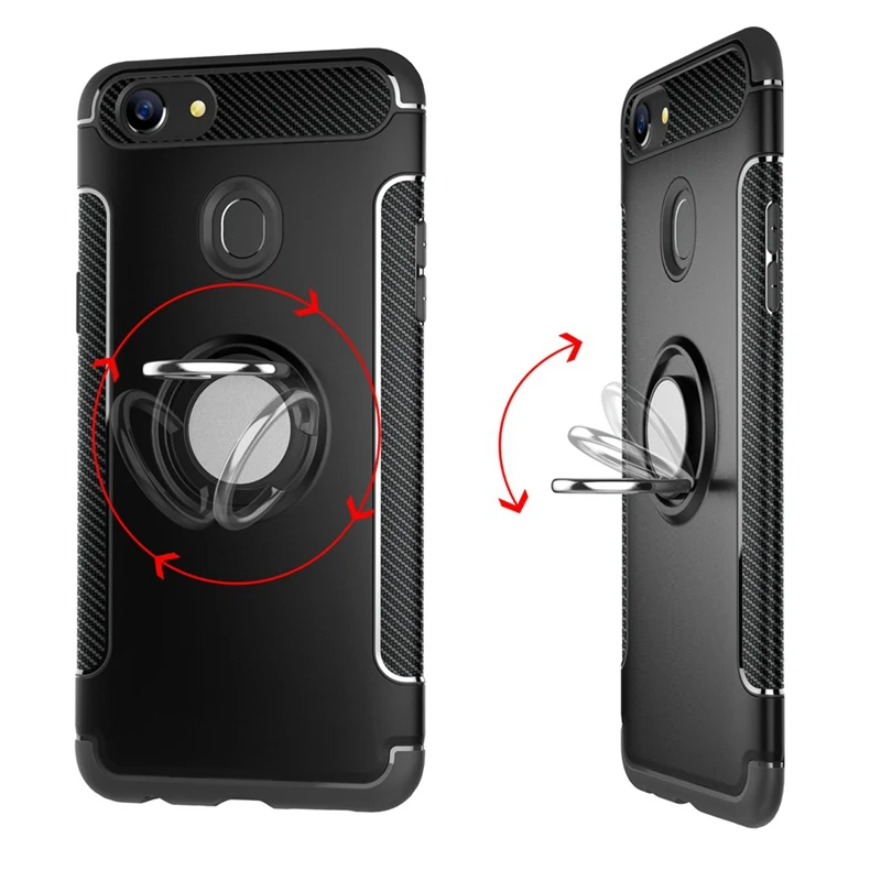 Reaoom Luxury Phone Case for OPPO A79 Coque Vintage Soft Hard with Ring Business Full Back Cover Capa Funda |