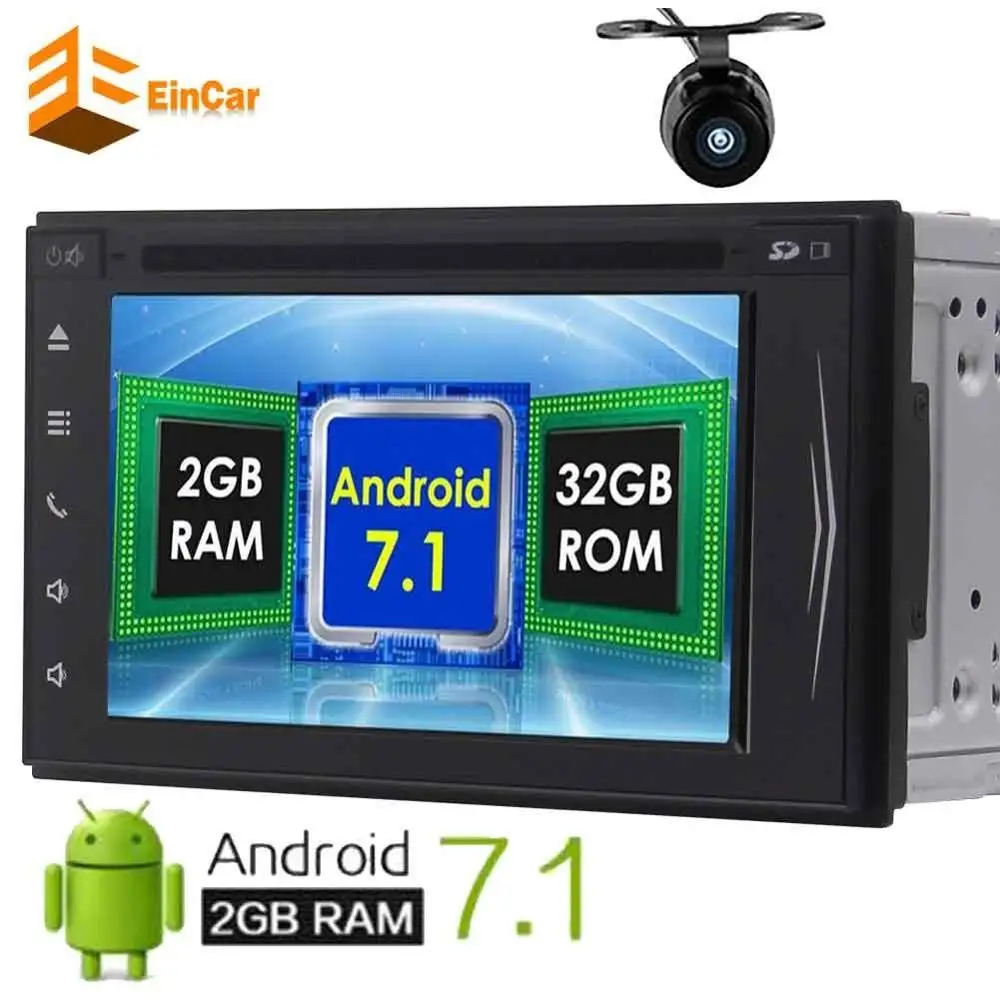 Сзади Камера прилагаются! Android 7.1 стерео 2din головное устройство Автомобильный GPS