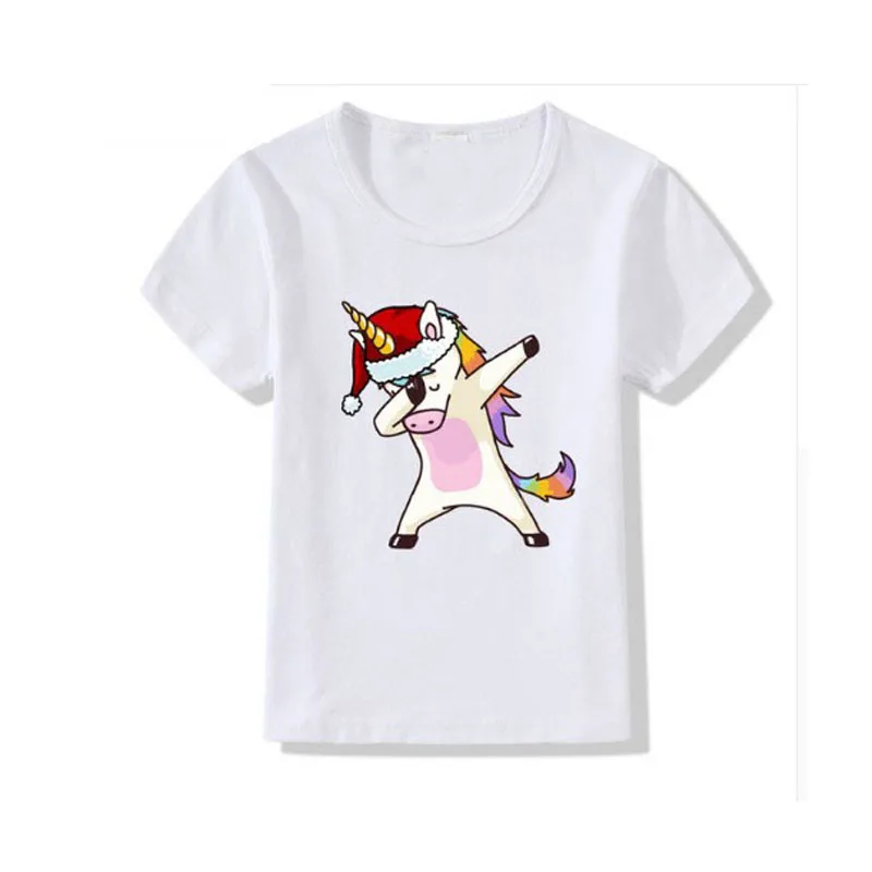 ZSIIBO/Детские топы Рождественская Футболка с принтом для малышей Летняя