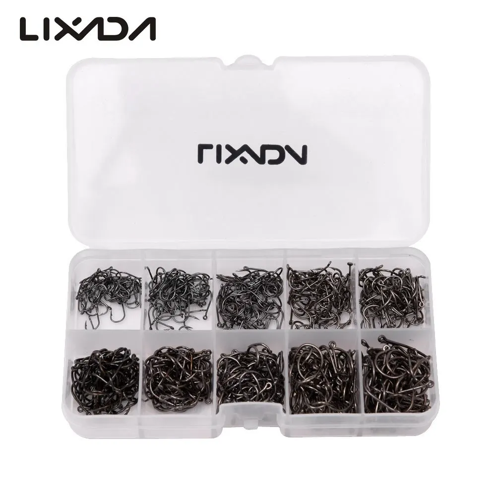 Lixada 600 ⑤ кор. 3 # 12 #10 размеров углеродистая сталь рыболовный крючкообразный крючок