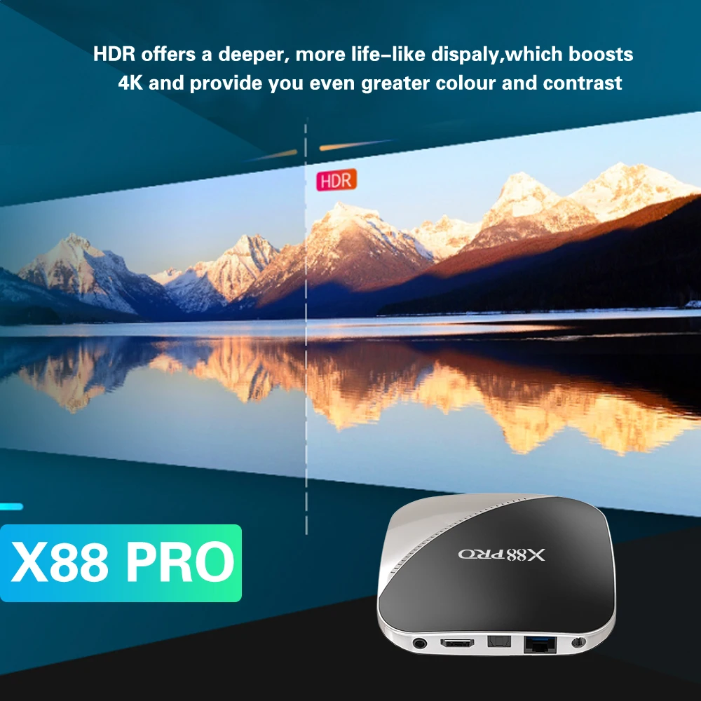 Google tv box android 9,0 X88PRO Rockchip 4G 16GB 32GB 64GB Android tv box 5G WiFi 4K 3D Android box x96 PK H96max smart tv box