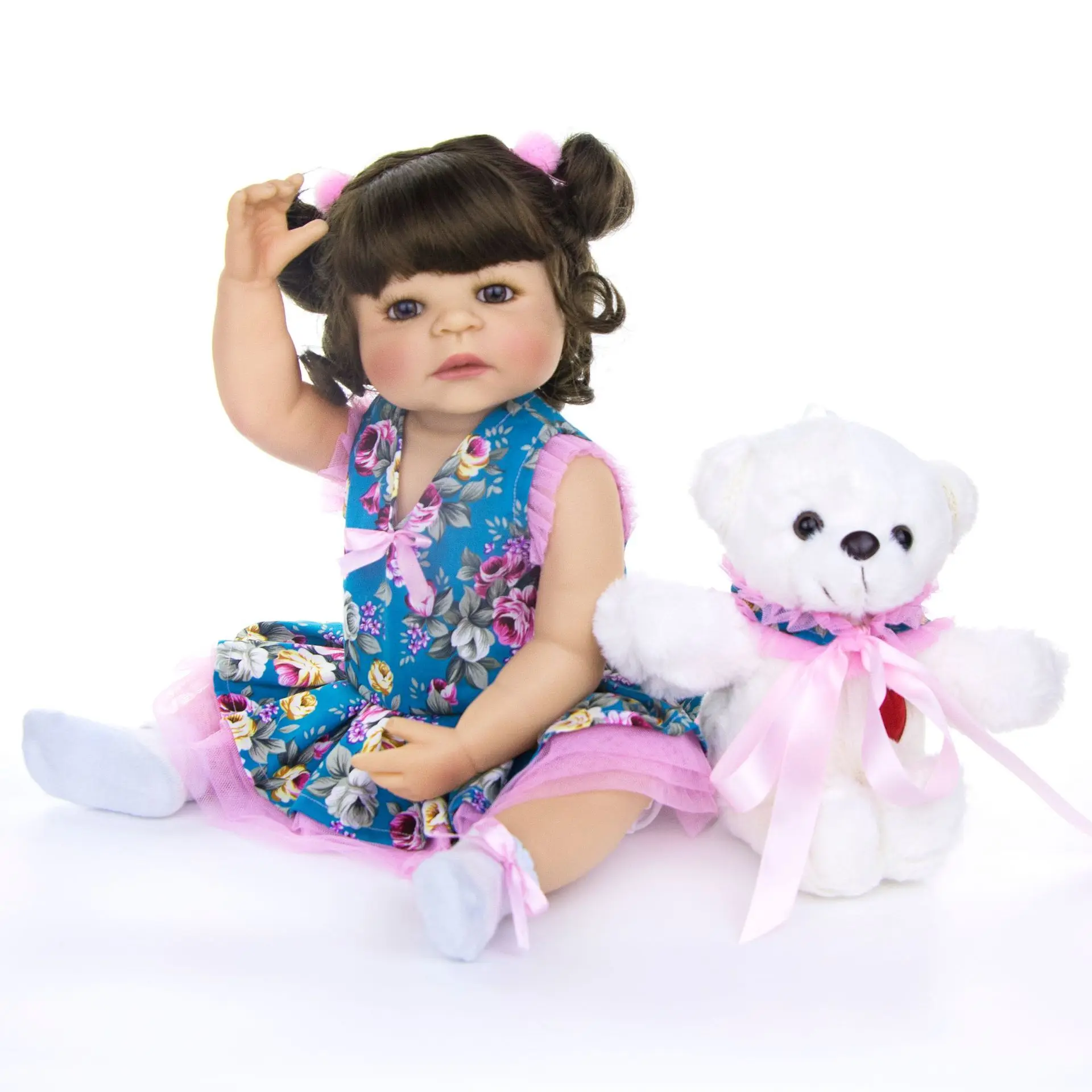 Кукла реборн bebes 55 см Реалистичная кукла новорожденного l.o.l мягкая силиконовая на