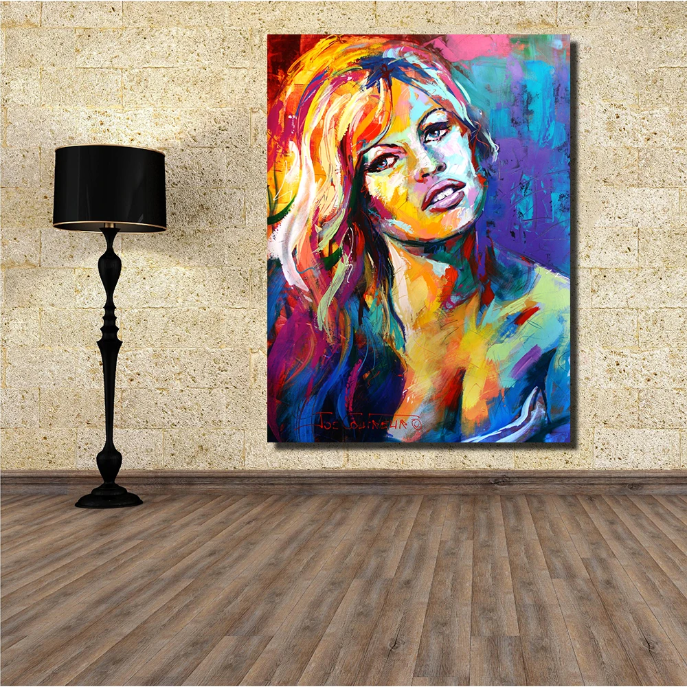 Картина маслом на холсте JQHYART Brigitte Bardot домашний декор настенные картины для