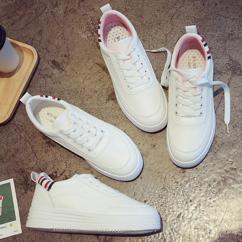 Женские парусиновые кроссовки Zapatillas Mujer Белые Повседневные из Вулканизированной
