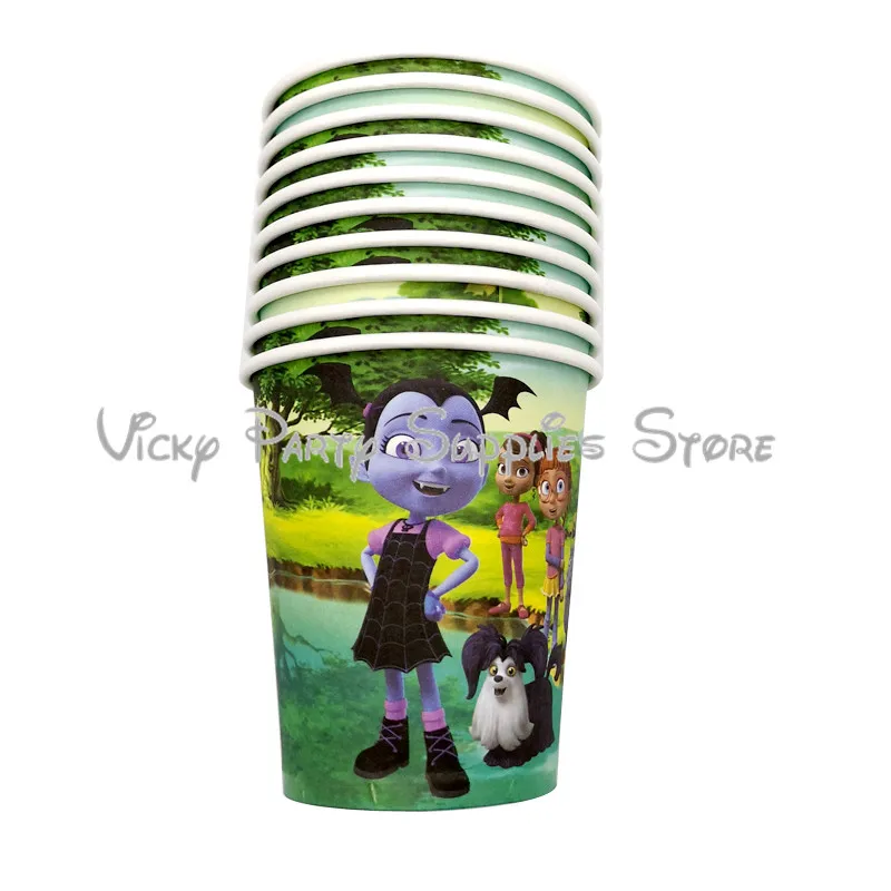 40 шт./лот вечерние одноразовые столовые приборы Vampirina для девочек дня рождения