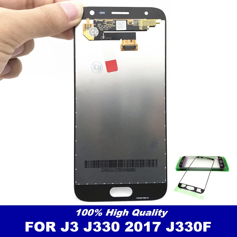 Полный дигитайзер ЖК Замена для Samsung Galaxy J3 2017 J330 J330F LCDs дисплей сенсорный экран с