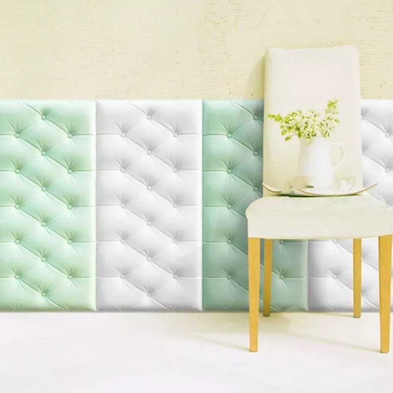 Стены DIY пены мягкий мешок плитка стеновые панели украшения дома кожа водонепроницаемый самоклеющиеся обои детская комната 30 см x 60 см 5 шт