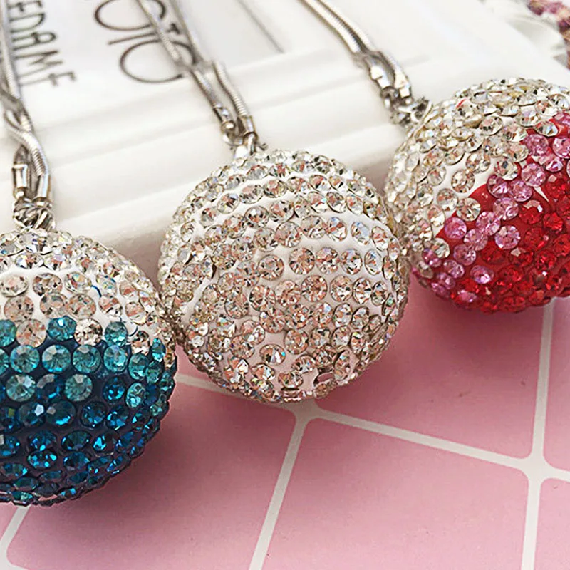 Автомобильный кулон с кристаллами и бриллиантами lucky ball для девочек ювелирные