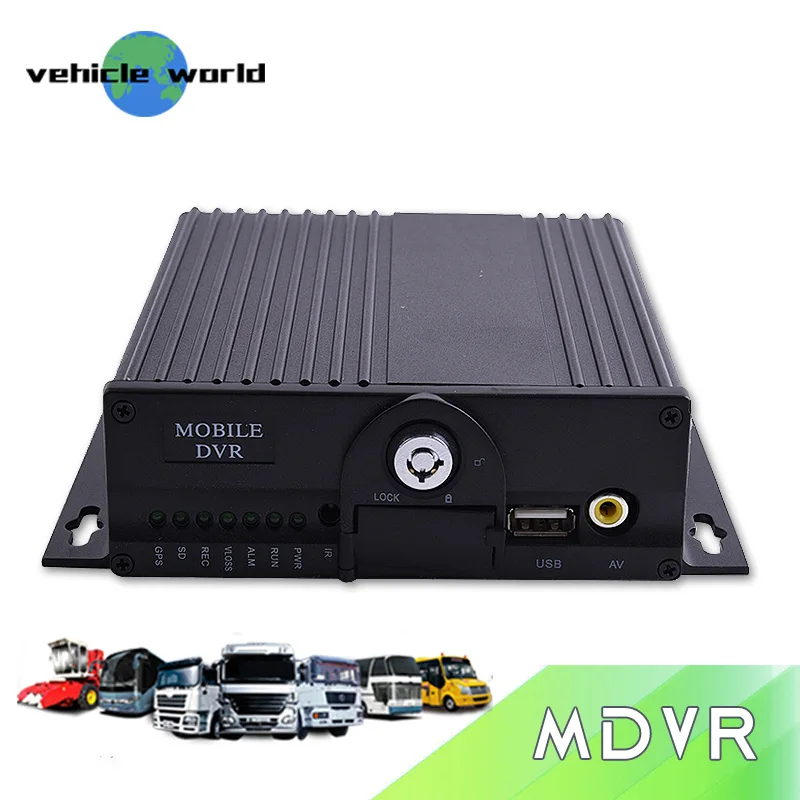 Двойная SD-карта AHD мобильный видеорегистратор 4CH HD 720P система видеонаблюдения