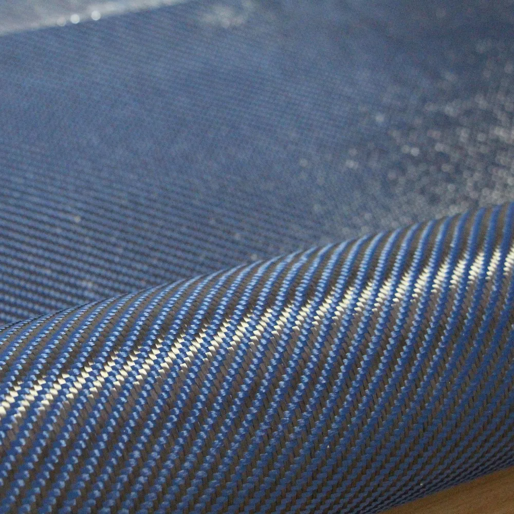 190gsm синий твил углеродное арамидное волокно гибридная ткань новые материалы|carbon