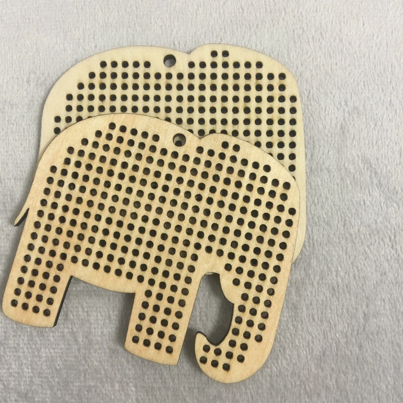 

20pcs free shipping die- cut wood elephant shape diy wood craft wooden animals christmas tree decoration