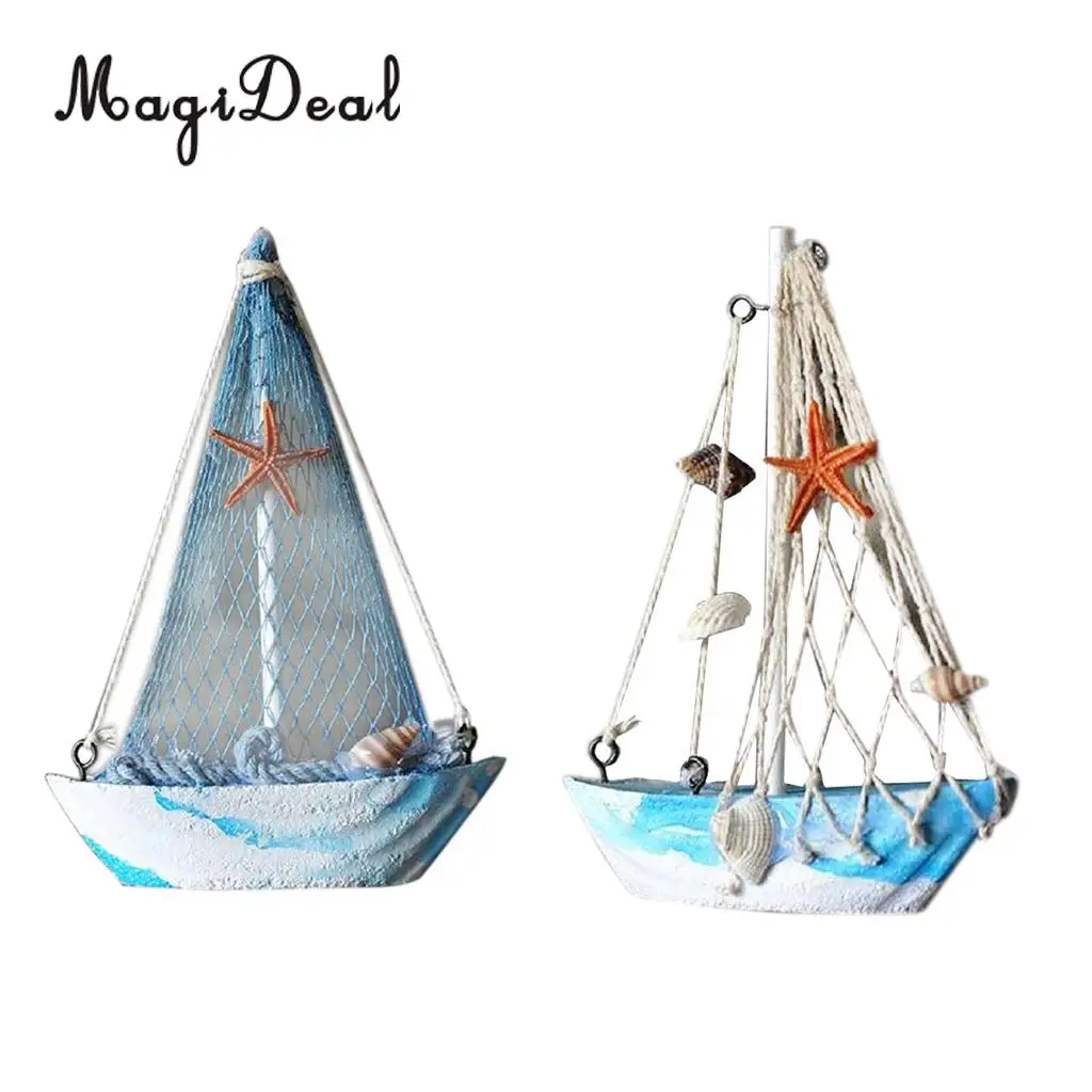 2 шт. Винтаж Средиземноморский Стиль морской мореходный синий деревянный