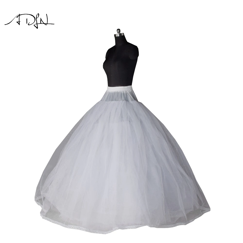 Бальное платье ADLN 7 слоев без обруча белая фатиновая юбка свадебное для взрослых