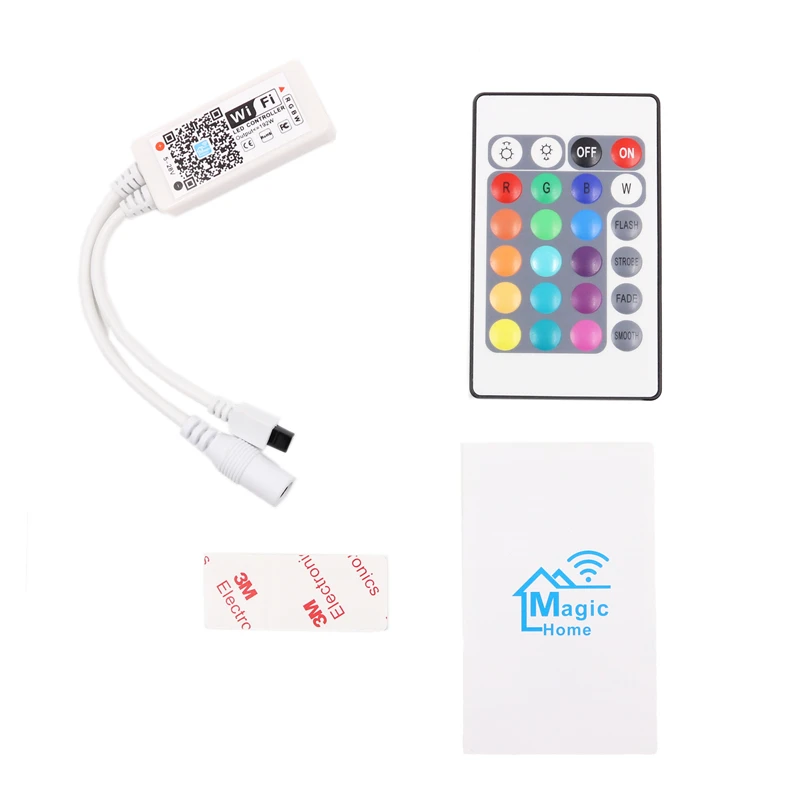 Wifi RGBW/RGBWW светодиодный контроллер Мини DC12V с RF 21Key/IR 24Key пульт дистанционного
