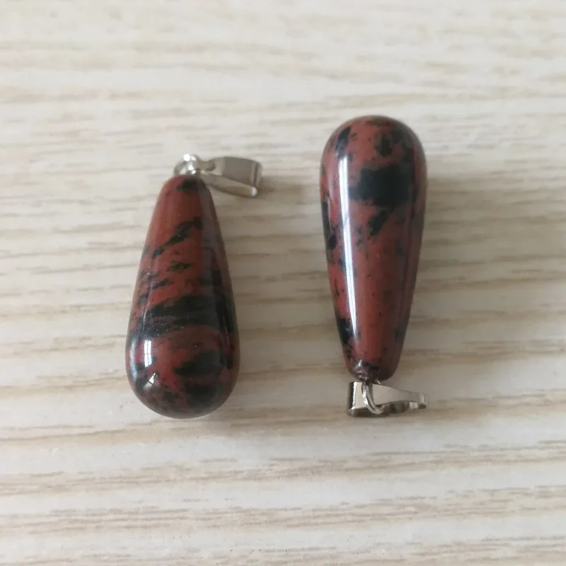 

Wholesale fashion Golden swan water drop pendant natural stone pendants charms teardrop for Necklaces making 50pcs/lot