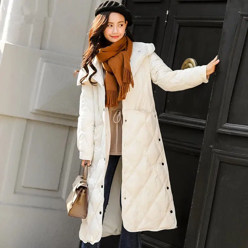 white jacket Зимние женские пальто Женская пуховая куртка легкая зимняя куртка пуховик зимняя куртка-пуховик модная теплая одежда для женщин парка на белом утином пуху down5191 - Цвет: white jacket