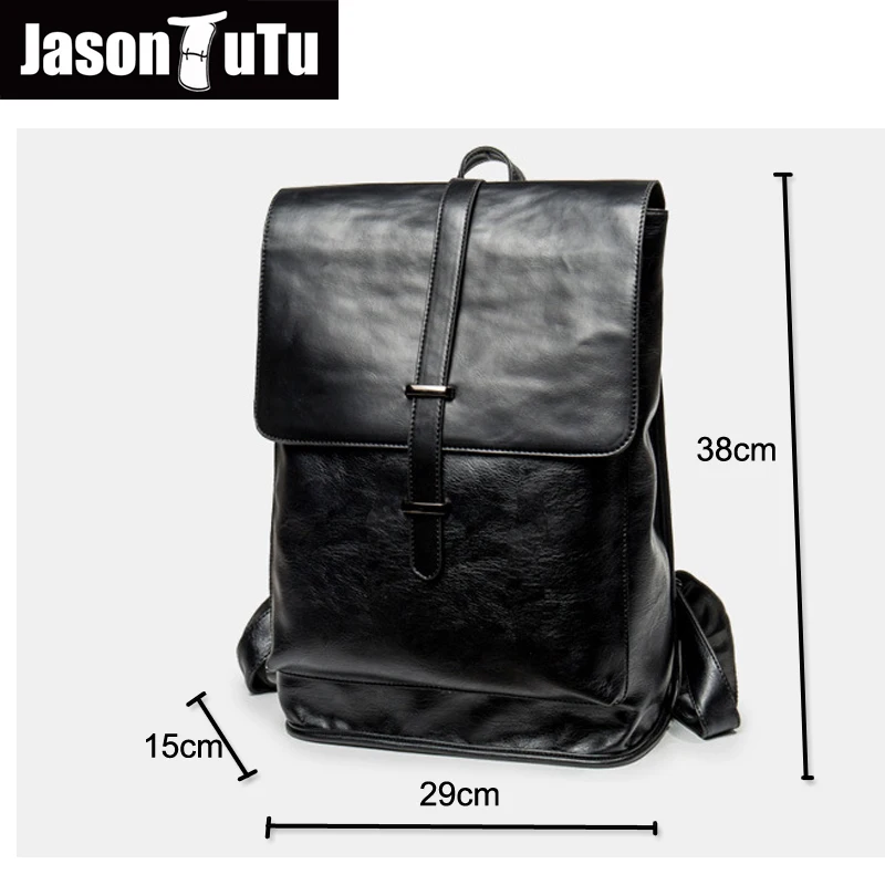 Джейсон пачка Для мужчин рюкзаки из искусственной кожи Школьные сумки для