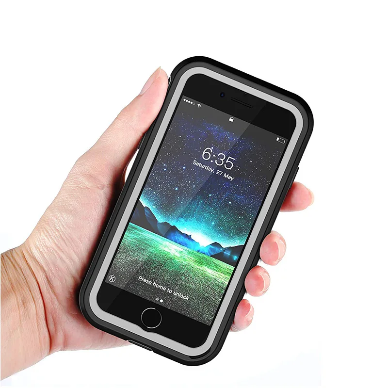 

Shockproof Case for iPhone 7 8 Plus Full-Body Rugged Clear Bumper Phone Case for iPhone 7p 8p Transparent Cover