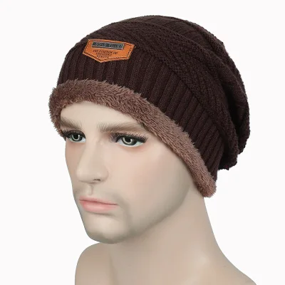 6 Бренд шапочки вязаные Для мужчин зимние Skullies шапки шапка капот зимние Шапки для Для мужчин Для женщин шапочка Мех животных Теплые Мешковатые шерстяная вязаная шапка - Цвет: 6