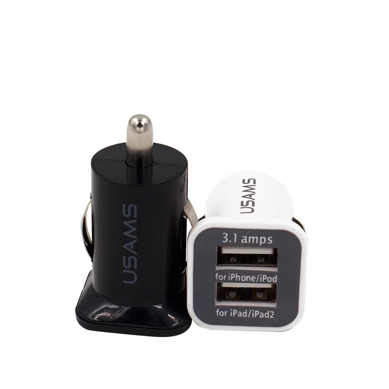 Автомобильное зарядное устройство USAMS с двумя USB портами 5 В 3 1 А|us charger|charger digitalcharger
