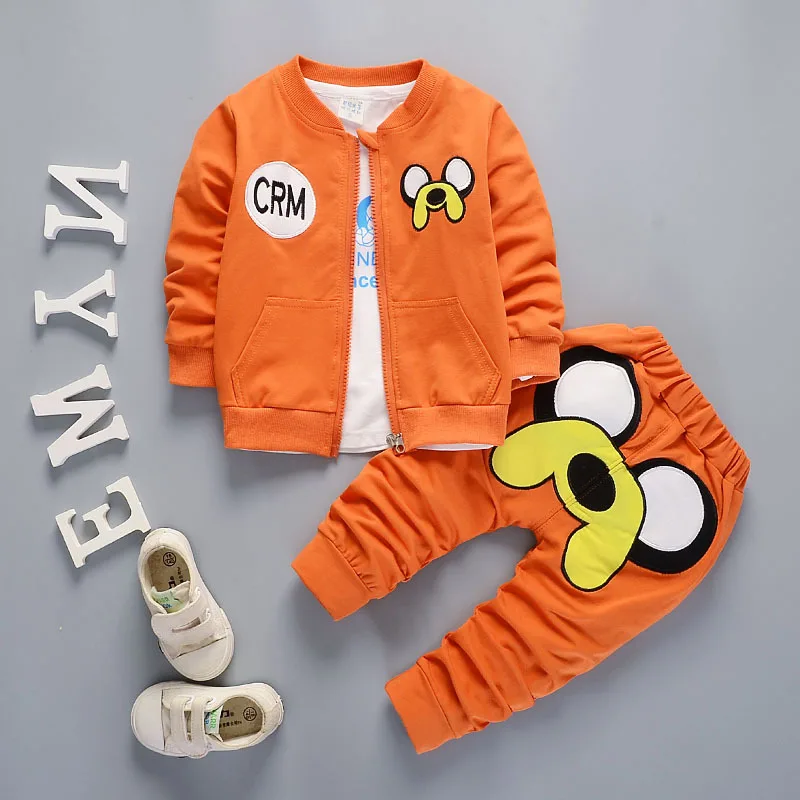 2019 Spring Autumn Children Clothing Sets Girl Boy Clothes Suits Baby Jacket T-Shirt Pants 3pcs Kids Casual | Детская одежда и