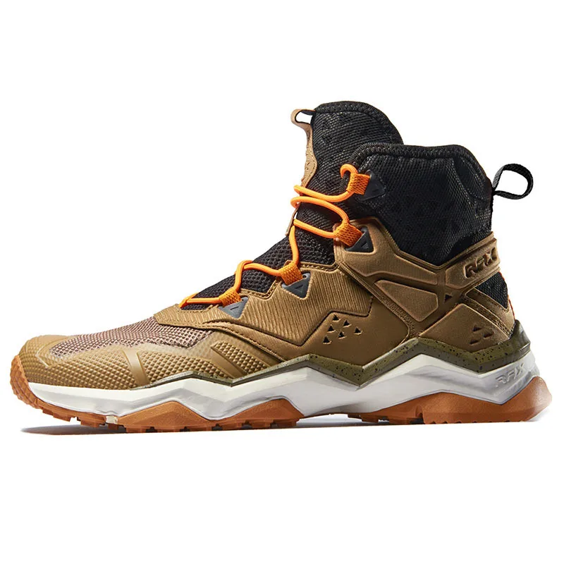 khaki SS 445 Rax мужские водонепроницаемые походные ботинки, уличные профессиональные горные треккинговые ботинки, кожаные тактические ботинки для мужчин, светильник, походная обувь - Цвет: khaki SS 445