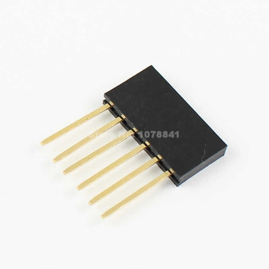 100 шт. 2 54 мм Шаг 6 Pin однорядные наращиваемых щит наружный коллектор для Arduino|header
