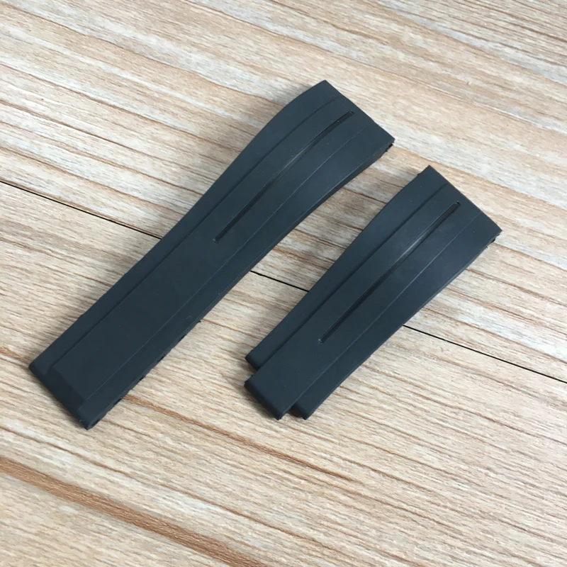 MERJUST New 20mm Black Soft Dustproof Silicone Rubber Watchband For Role strap Daytona Submariner GMT OYSTERFLEX Bracelet