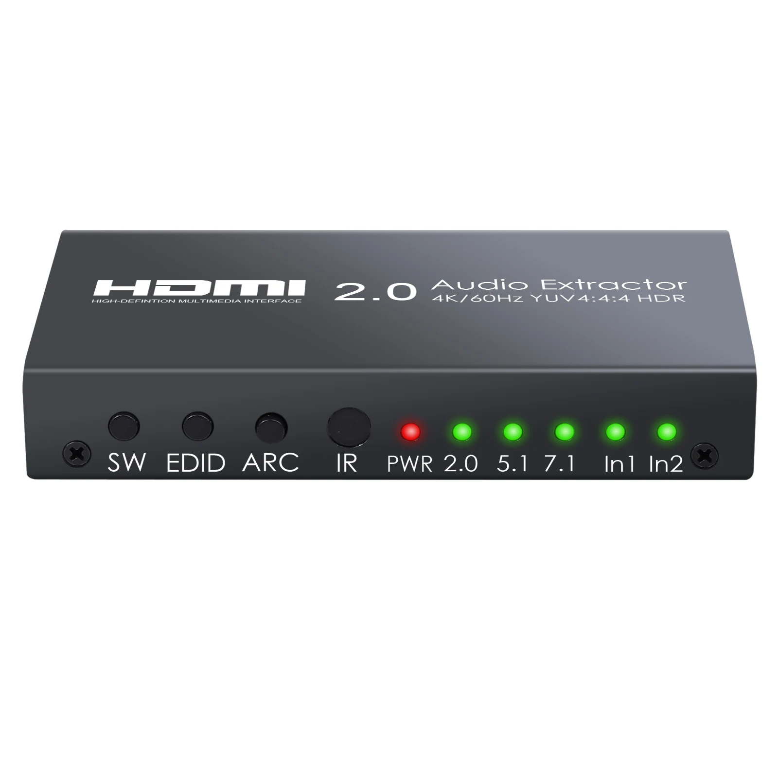 PROZOR HDMI аудио конвертер 2x1 2 0 переключатель с экстрактором поддержка 4K @ 60Hz пульт