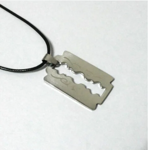 ZIRIS ожерелье из титана и стали серия Han индивидуальное лезвие кулон бритва