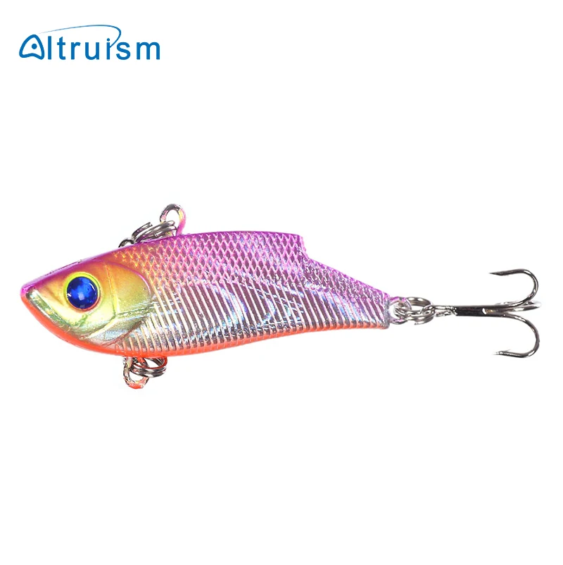 6pcs/lot Altruism Japan fishing lure Vibration swimbait crankbait 6# treble hooks Hard Bait Walleye sequin tackle | Спорт и