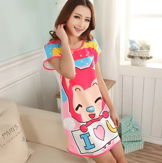 Новинка 2017 летняя стильная ночная рубашка Пижама для женщин ночное белье AZ715|summer