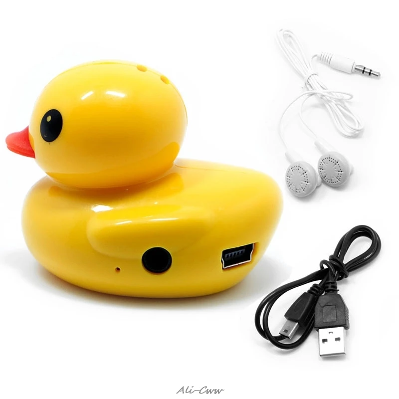Мини Цифровой MP3 музыкальный плеер с милой уткой USB поддержка карт Micro SD TF 32