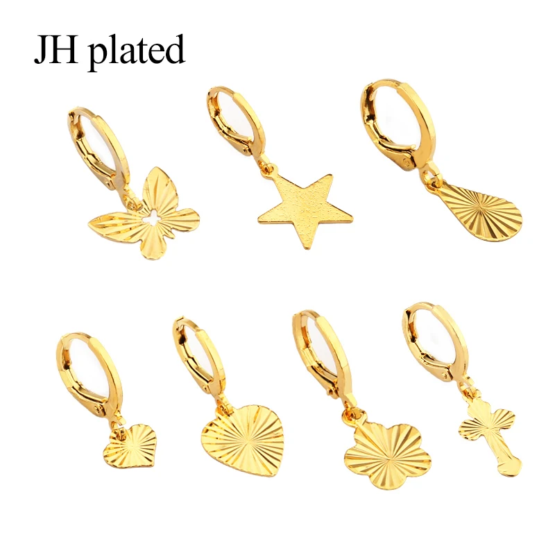 JHplated женские новые золотые маленькие серьги подвеска ювелирные изделия подарок