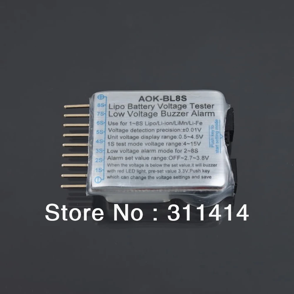 Бесплатная доставка 15 шт. двойной динамик 1 S-8 S тестер напряжения батареи и