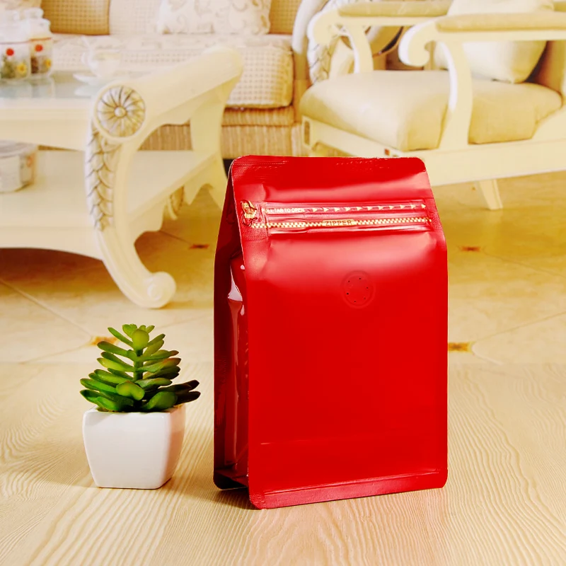 Упаковочный пакет из алюминиевой фольги с молнией и клапаном|bags with|bag sidebag coffee |