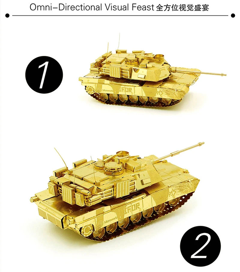 M1 ABRAMS модель танка DIY лазерная резка головоломка модель 3D нано металлическая головоломка игрушки для взрослых подарок с бесплатной доставкой