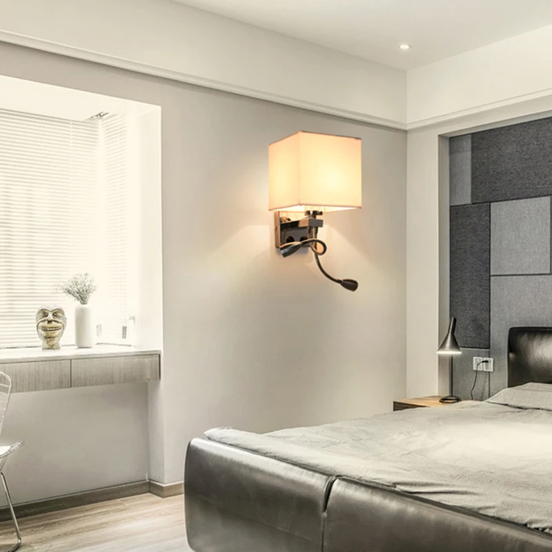 Современные настенные бра с переключателем Настенные светильники для кроватей 1