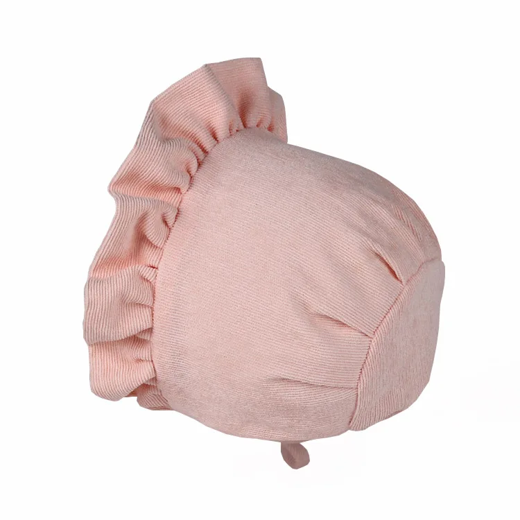 Шляпа для новорожденных с цветочным рисунком хлопковая кружевная Шапка бини